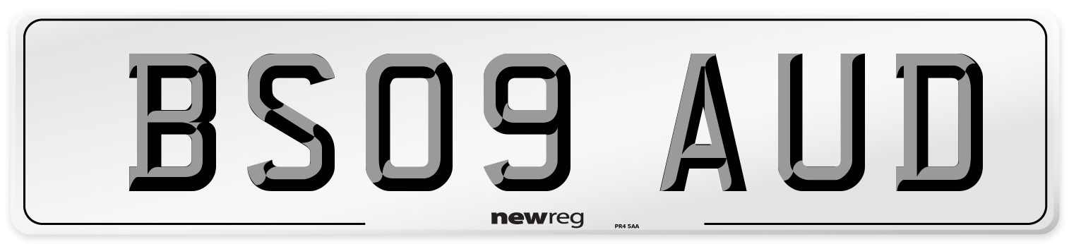 BS09 AUD Number Plate from New Reg